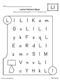 Letter L Pattern Maze Worksheet Letter L Worksheets Handwriting Worksheets For Kids Letter Worksheets For Preschool