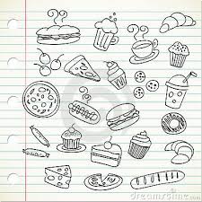 Food Doodles Voedsel Tekenen Eten Teken Drinken Tekenen
