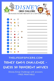 Many were content with the life they lived and items they had, while others were attempting to construct boats to. Printable Disney Movie Emoji Quiz With Answers The Life Of Spicers