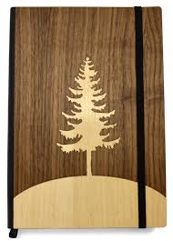 Tree Wood Notebook Each Time This Pine Tree Design Is Purchased We Work With Trees For The Future To Plant A Wood Cover Journal Writing Gifts Wood Notebooks