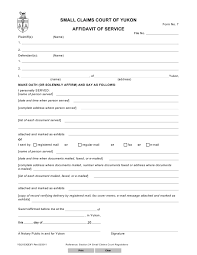 Electronically sign the government of canada's new ircc form imm0006e: Form 7 Yg3133 Download Fillable Pdf Or Fill Online Affidavit Of Service Yukon Canada Templateroller