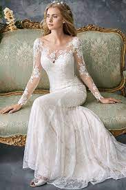 Kenneth Winston 1765 Gorgeous Lace Fitted Gown Illusion And Lace Long Sleeves Kenneth Winston Wedding Dresses Winter Wedding Dress Perfect Wedding Dress