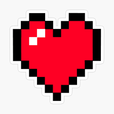 Red Pixelated Heart Sticker By Skyofstickers Pixel Art Pixel Heart Heart Stickers