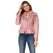Colleen Lopez Fabulous Floral Embroidered Faux Leather Jacket 8574617 Hsn Faux Leather Jackets Jackets Leather Jacket