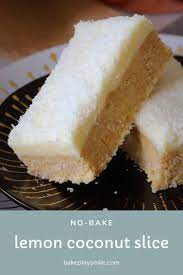 No Bake Lemon Coconut Slice Recipe Coconut Slice Lemon Coconut Slice Milk Recipes