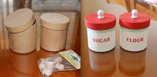 Condiments For Sophia S Play Kitchen Cost Me Less Than 3 To Make Flour Sugar Judy Puente Diy Play Kitchen Diy Kids Kitchen Play Kitchen Accessories