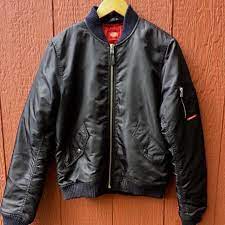 Dickies Mens Black Satin Bomber Jacket Coat Red Lining Sz L Satin Bomber Jacket Mens Jackets Jackets