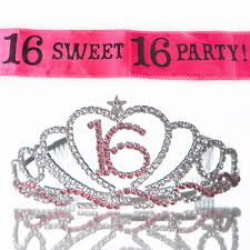 18th Birthday Crown And Sash Sweet Sixteen 16 Tiara And Sash Sweet 16 Tiara Sweet 16 Birthday Perfect Birthday Party