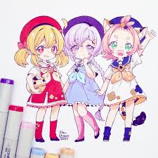 Klee, diona, paimon & qiqi! Estilo Seifuku Con Klee Qiqi Y Diona Ibu Chuan ã®ã‚¤ãƒ©ã‚¹ãƒˆ