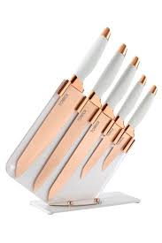 Tower Knife Block Block Knife Tower Knife Set Kitchen Rose Gold Kitchen Gold Kitchen