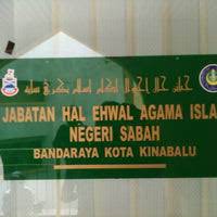 Anjuran jabatan hal ehwal agama islam negeri sabah (jheains), majlis professor negara & jabatan kemajuan islam malaysia (sabah). Jabatan Hal Ehwal Agama Islam Negeri Sabah Batiment Gouvernemental A Kota Kinabalu