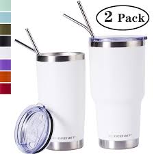 Thermal tumbler stainless cup coffee mug cold or hot rtic30tumbler Stainless Steel Coffee Cup Zonegrace Aquamarine Blue 20oz And 30oz Insulated Tumblers With Lid Gift Box Double Wall Vacuum Insulated Travel Coffee Mug With Splash Proof Slid Lid Storage Organization