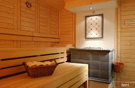 Hotel Rheinpracht Sauna Saunaofen Ruheraum Abachi Holz