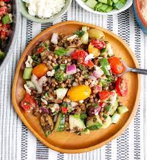 Mediterranean Lentil Salad Recipe Lentil Salad Lentil Dishes Side Dish Recipes Easy