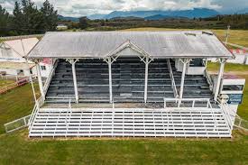 Kumara Racecourse Grand Stand. Westland, New Zealand The Kumara Racing Club  held its first meeting on the 28 and 29 December 1887. The grandstand was  built the same yearand is an excellent