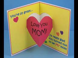 Simple mother's day card or valentine's day card for kids to make. Mothers Day Special Craft Greeting Card Project Ideas For Kids Children Youtube