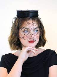 60s Black Hat With Veil Vintage Sequined Pillbox Topper Mesh Etsy In 2021 Vintage Veils Evening Dresses Vintage Chiffon Cocktail Dress