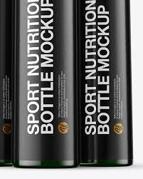Download Three 25ml Green Sport Nutrition Bottles Mockup In Bottle Mockups On Yellow Images Object Mockups