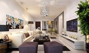 Placing furniture on an angle works well with narrow rooms. Interior Design Long Rectangular Living Room Novocom Top