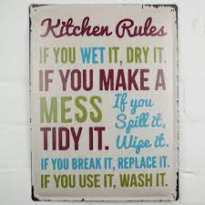Be prepared to whip up whatever's on the menu with the assortment of cooking utensils and kitchen utensil sets at bed bath & beyond. Heartfelt Kitchen Rules Metal Sign Sign Maker Shop