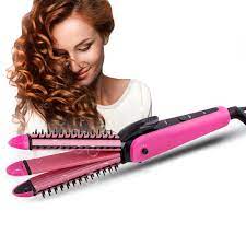In điện May Lam Thẳng Toc Chuyen Nghiệp Gốm Nắn Thẳng Ton Sắt Toc Thẳng Va Toc Curling Curl Hair With Straightener Hair Straightening Iron Hair Straightener