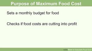 How To Calculate Food Cost With Calculator Wikihow
