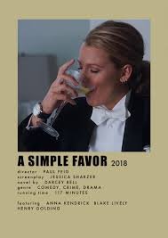 A Simple Favor Movie Print Movie Poster Wall Film Posters Vintage Movie Prints