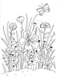 This printable coloring is completely free. To Paint The Summer Flower Meadow You Need Something Um Die Sommerliche Blumenwiese Auszumalen Braucht Es Etwas In 2020 Coloring Pages Flower Art Flower Doodles Coloring Home
