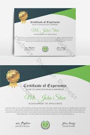 (opens in a new tab or window) orange and black playful horror halloween costume award certificate. Certificate Of Experience Templates In Green And Gray Psd Free Download Pikbest