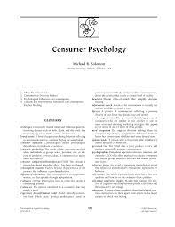 Pdf) Consumer Psychology