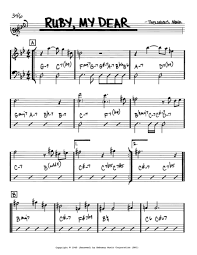 Ruby My Dear By Thelonious Monk Digital Sheet Music For