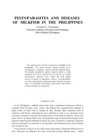 They were able to show a connection between a relatively unknown gene and. Pests Parasites And Diseases Of Milkfish In The Philippines