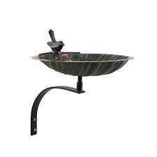 Enjoy free shipping & also browse our great selection of bird houses, bird feeders and more! 14 25 Scallop Shell Birdbath With Wall Mount Bracket Antique Brass Plated Achla Designs Target