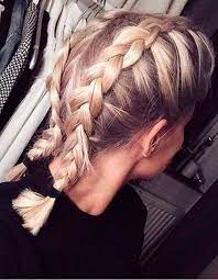 Coiffure pour tous les jours cheveux mi long/long. Tresse Collee Cheveux Mi Long La Tresse Collee En 20 Declinaisons Tendance Elle Cheveux Mi Long Coiffure Cheveux Courts