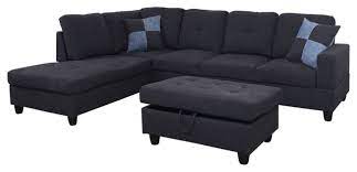 Maybe you would like to learn more about one of these? Linen L Shape Sectional Sofa Set With Storage Ottoman Transitional Sectional Sofas By G Furniture Inc Houzz