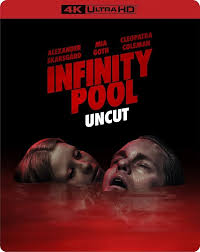 Amazon.com: Infinity Pool: Uncut Steelbook [4K UHD] : Brandon Cronenberg,  Alexander Skarsgåard, Mia Goth, Cleopatra Coleman, Jalil Lespert: Movies &  TV