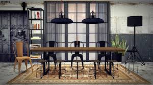 Pin By Nennalovesth On Sims 4 Dining Room Industrial Industrial Dining Room Sets Industrial Dining Room Furniture