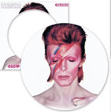David Bowie AQUARIUS Aladdin Sane 450 pc ROUND ALBUM COVER PUZZLE ROUND 12  INCH