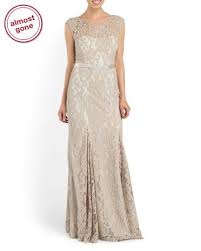 Long Lace Belted Gown Formal T J Maxx Gowns Formal Dresses Prom Formal Dresses Long