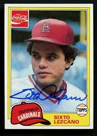 Sixto Lezcano #5 signed autograph 1981 Topps Coca-Cola or Coke Baseball  Card ~