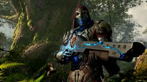 Black and gray wall, 4k wallpaper, architecture, background, brick. Outriders Cyborg Sniper 4k Hd Outriders Wallpapers Hd Wallpapers Id 48567