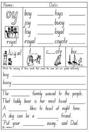 Worksheet will open in a new window. Vowel Digraph Oy Activity Sheet Studyladder Interactive Learning Games