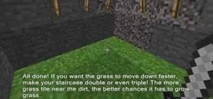 Go into your world and stay around the general area of those dirt blocks, and they will grow into grass. Brighten Up Your Subterranean Abode In Minecraft Grow Grass Underground Minecraft Wonderhowto