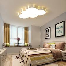 Nordic Style Cloud Led Flush Light Baby Kids Room Lighting Fixture With Acrylic Lampshade In White Beautifulhalo Com
