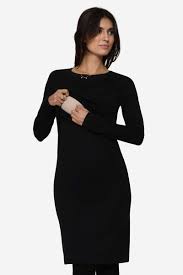Un choix unique de robe noir col rond disponible dans notre magasin. Robe D Allaitement Noire A Col Rond Vetements Allaitement