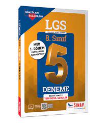 Sinav Yayinlari 8 Sinif 1 Donem Lgs Cozumlu 5 Deneme Sinif Mufredat Yazar