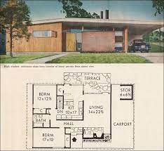 House plan blueprints include wall dimensions, the rafters layout, recommended material for construction, and key features of the layout. Mod The Sims 1960 Mid Century Modern Better Homes Gardens Mid Century Modern House Plans Mid Century Modern House Vintage House Plans