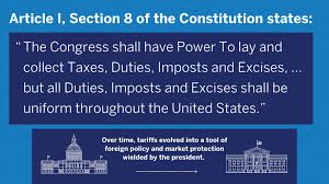 The subject of tariffs is back in the news after President Trump raised  tariffs this week on China and is in negotiations with Canada and Mexico  over trade conditions. Read #ConstitutionDaily to