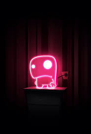 Tap And Get The Free App Art Fun Shining Bright Neon Little Man Funny Dark Light Black And Pink Hd Iphone 6 Wallpap Neon Light Wallpaper Neon Wallpaper Neon