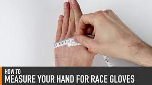 To find out your glove size, measure (in inches) around your hand with a tape measure across your palm. How To Measure Your Hands For Racing Gloves Youtube